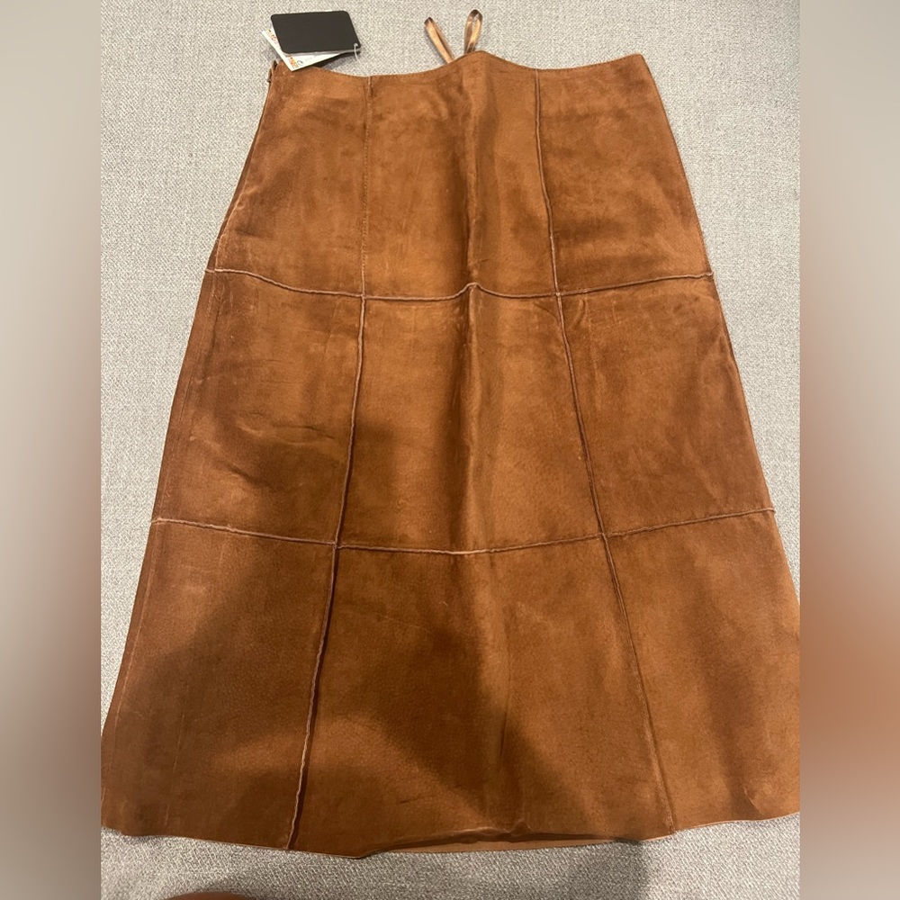 New with tag, Mango Brand brown suede skirt